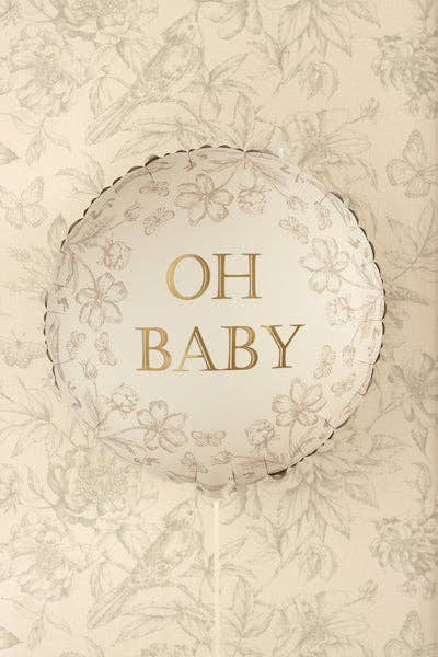 Oh Baby Round Mylar Balloon 18 in.