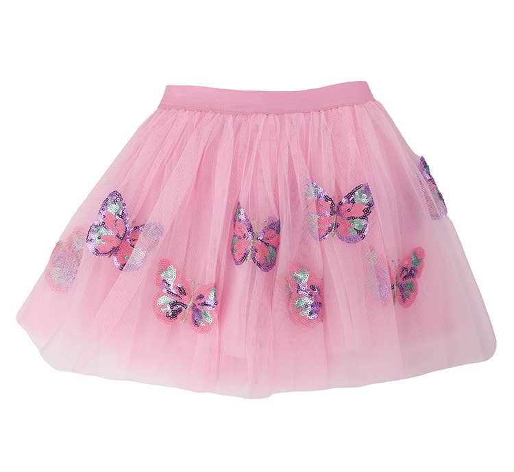 Pink Sequin Butterfly Tutu: 1-2 year