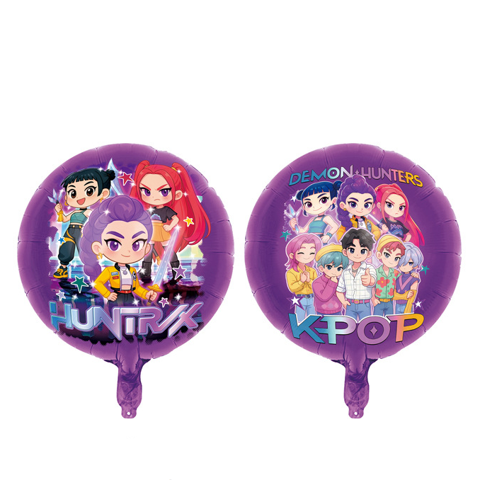 K-pop inspired 18-inch Demon Hunter Girl Double-Sided Mylar Balloon