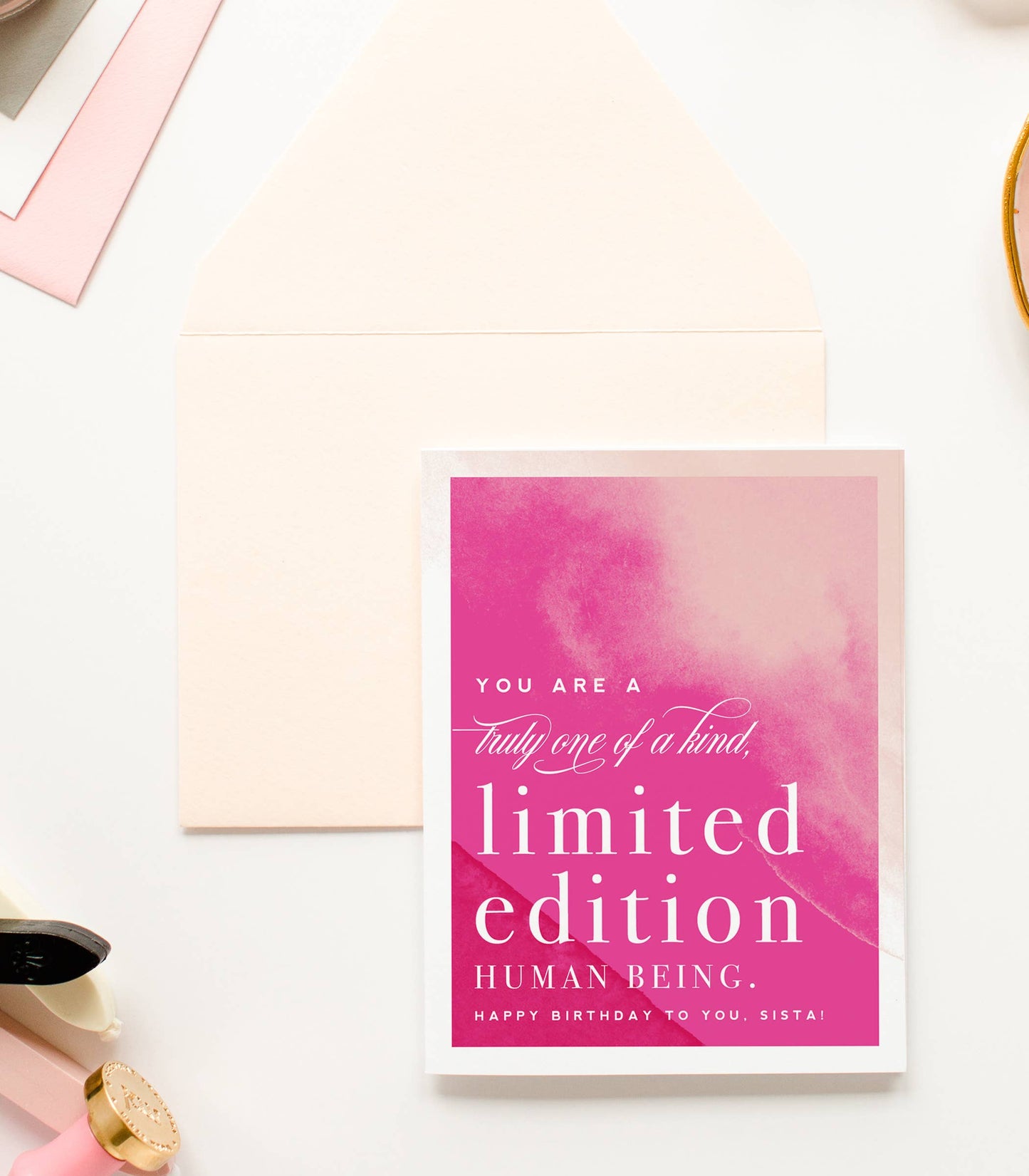 Limited Edition Birthday Card - Hot Pink Greeting Card