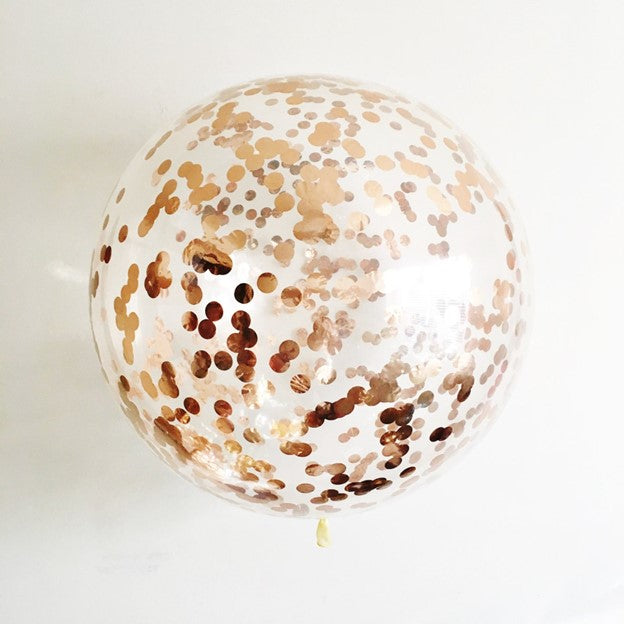 20" Clear Custom Confetti Balloon