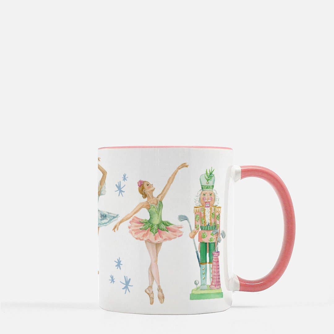 Nutcracker and Ballerina Watercolor Mug