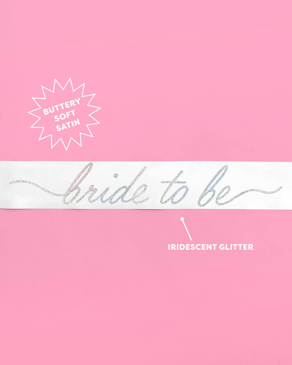 Bridal Bliss Sash - white satin sash