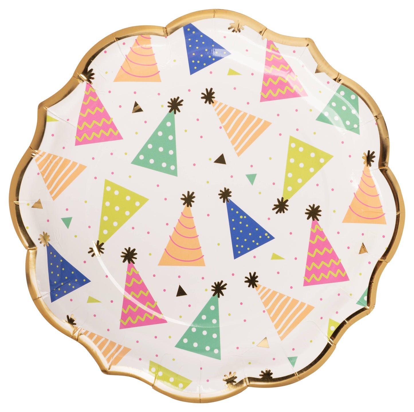 Paper Dinner Plate Birthday Hats Candles/8ct