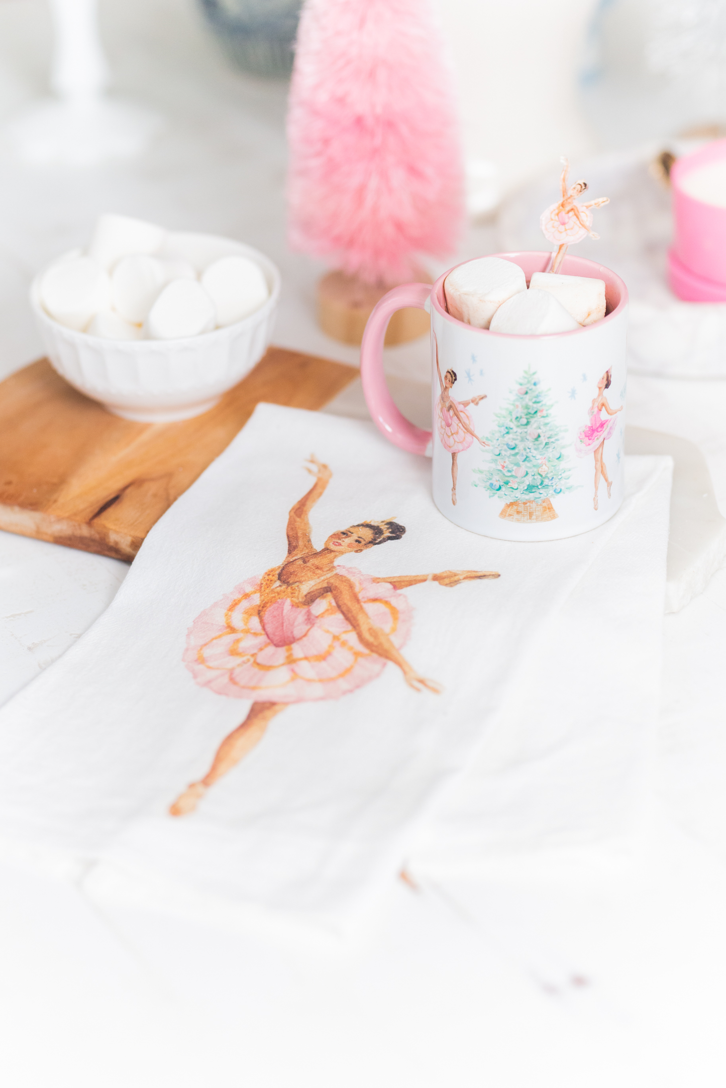 Nutcracker and Ballerina Watercolor Mug