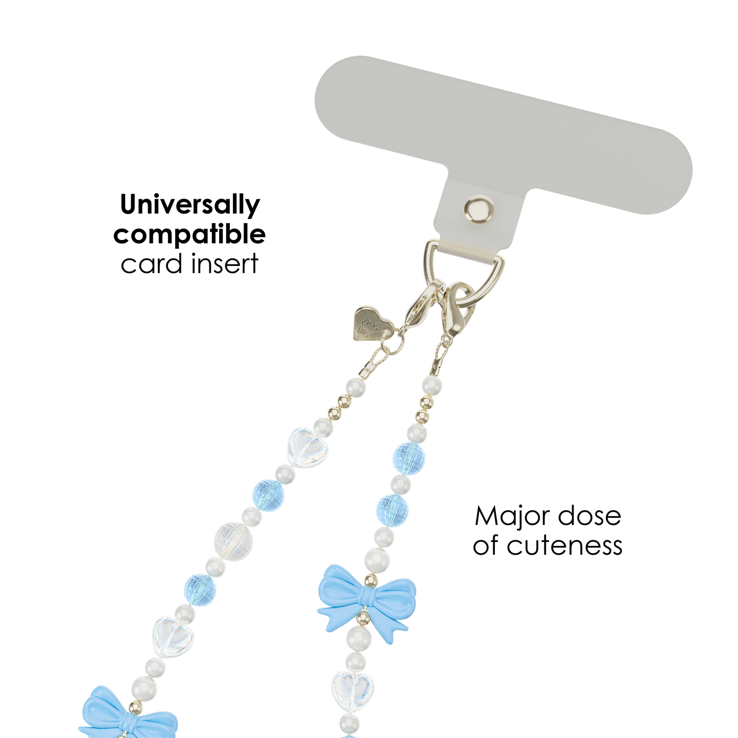 VELVET CAVIAR - Phone Charm Wristlet - French Blue Bow