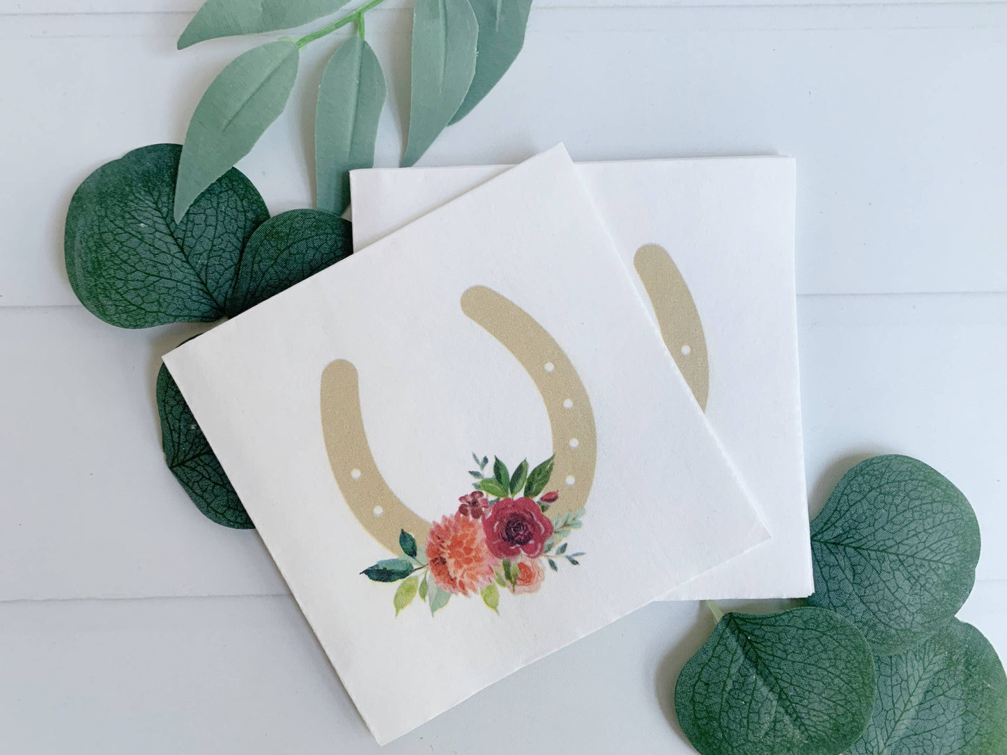 Kentucky Derby Paprika Roses Cocktail Napkins | Set of 16