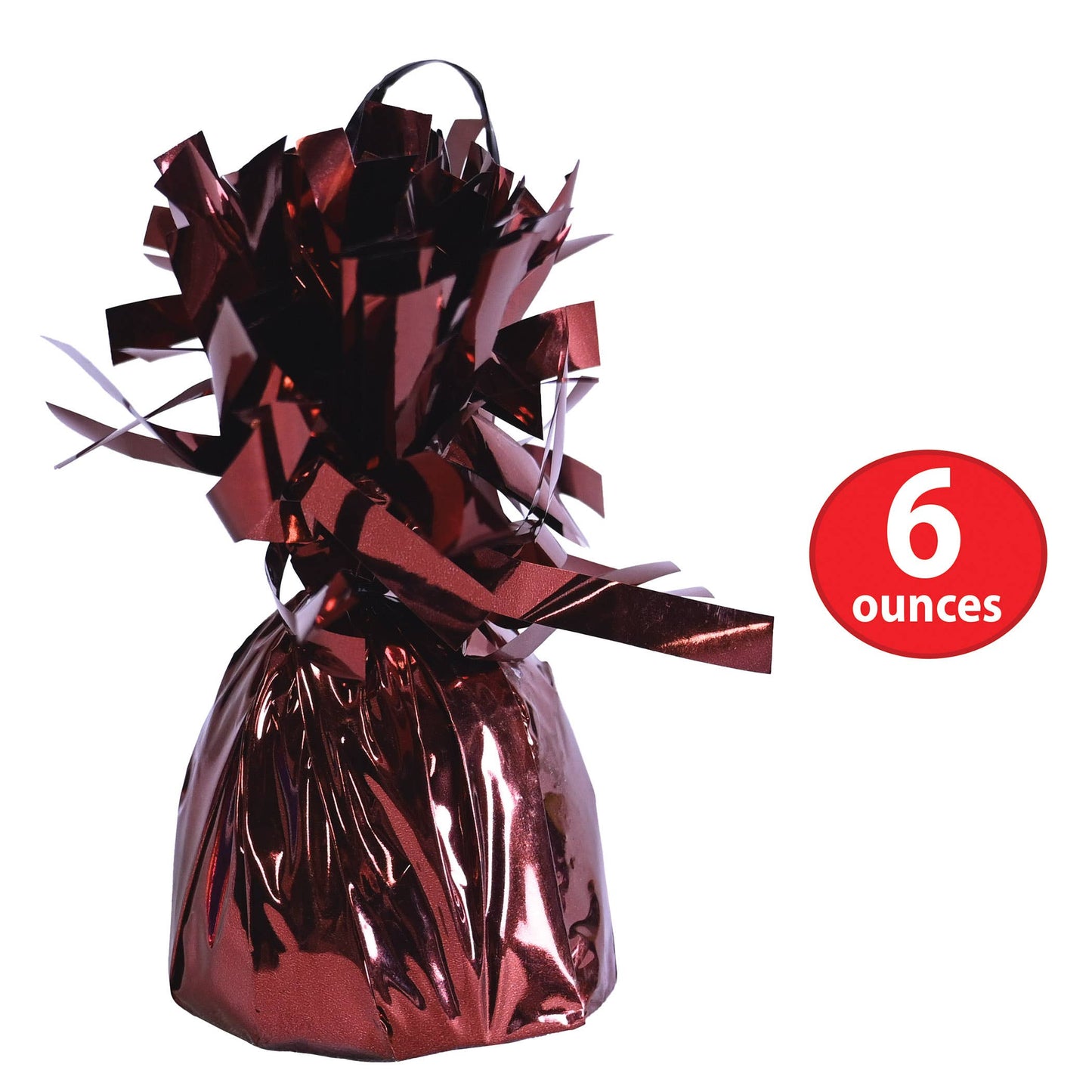 Metallic Wrapped Maroon Balloon Weight, 6 oz
