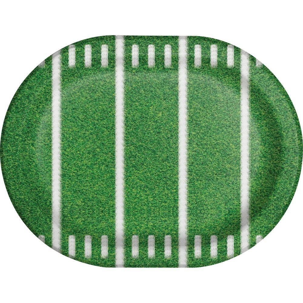 Game Time Paper Oval Platter, 8/Pkg