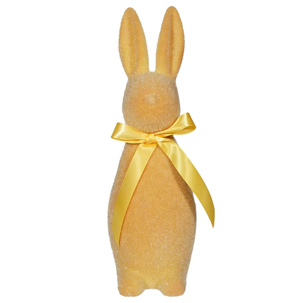 One Hundred 80 Degrees Medium Flocked Bunny 16" - Yellow Color