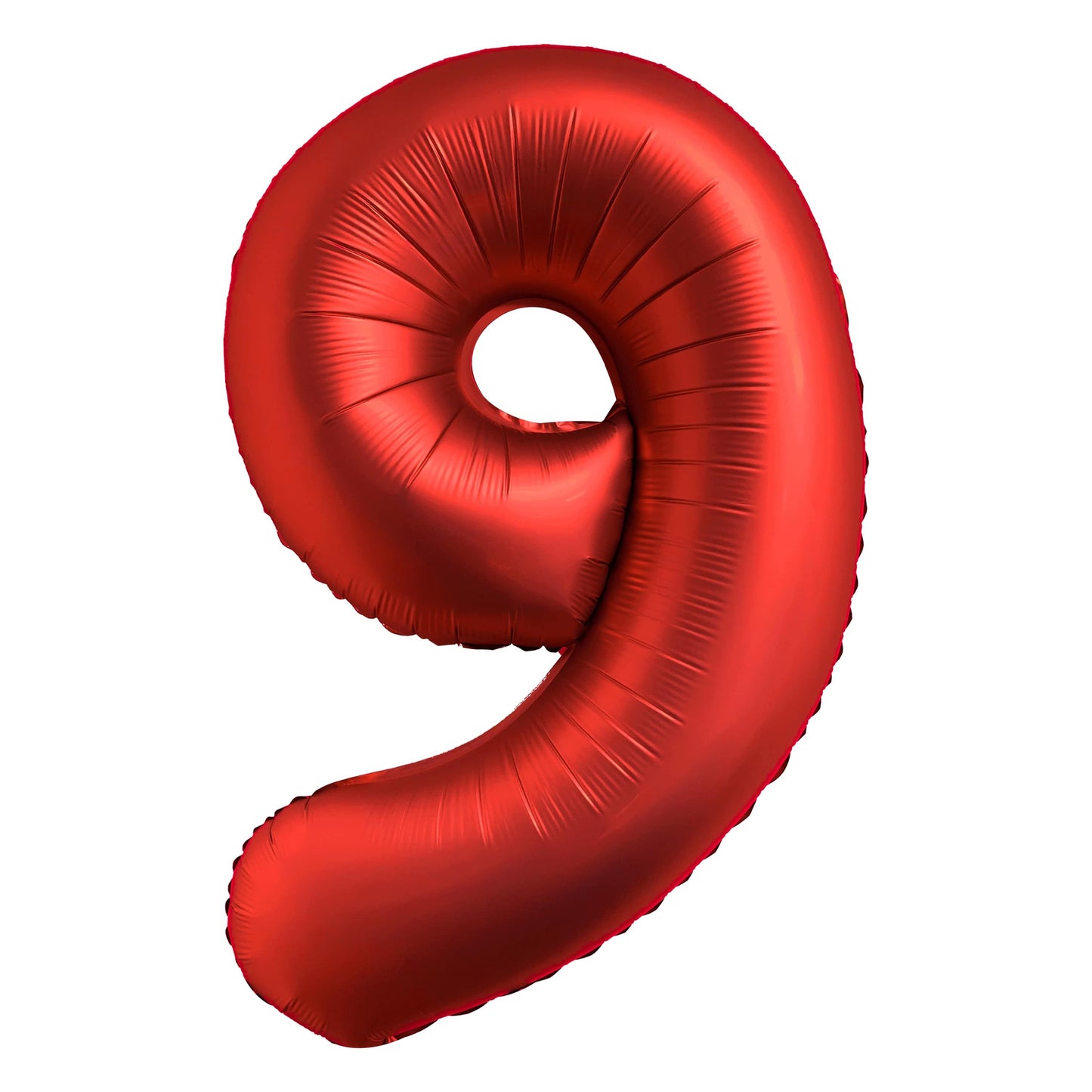 34" Chrome Red Number 9 Mylar Balloon