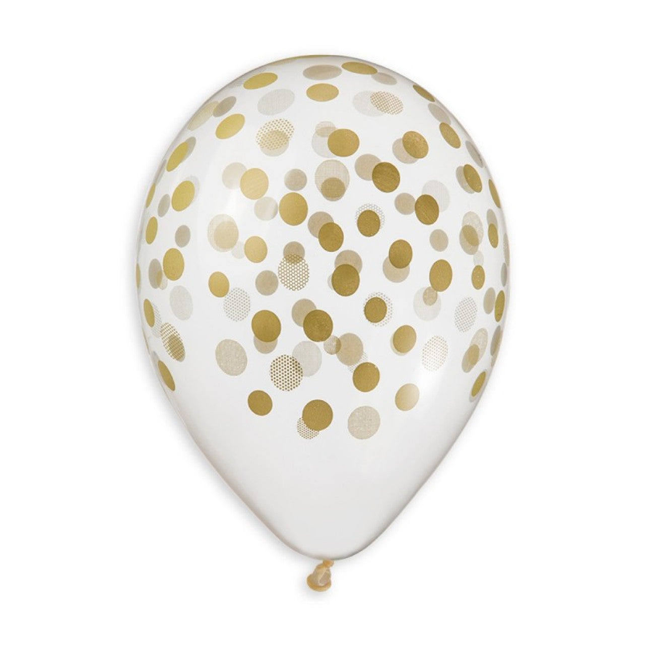 Clear Gold Confetti Print latex balloon