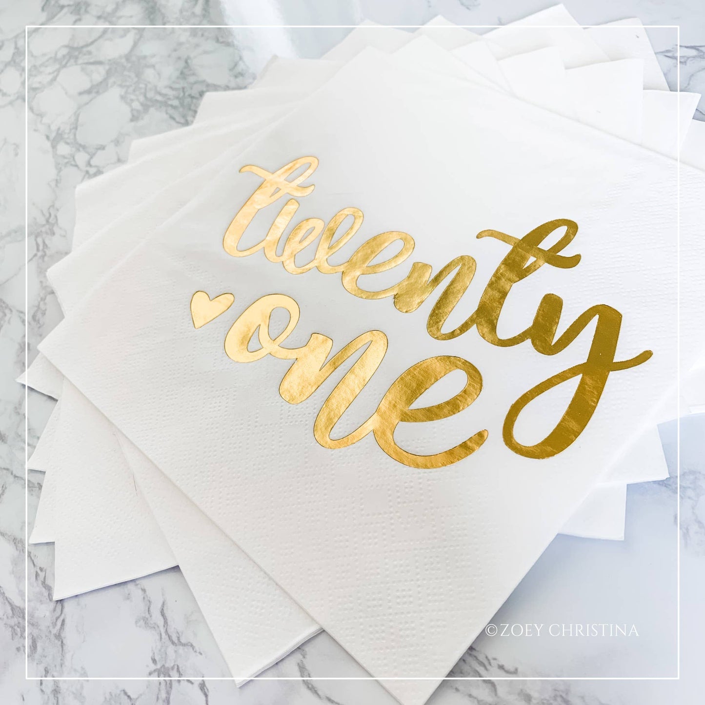 21st Birthday Napkins - Twenty One