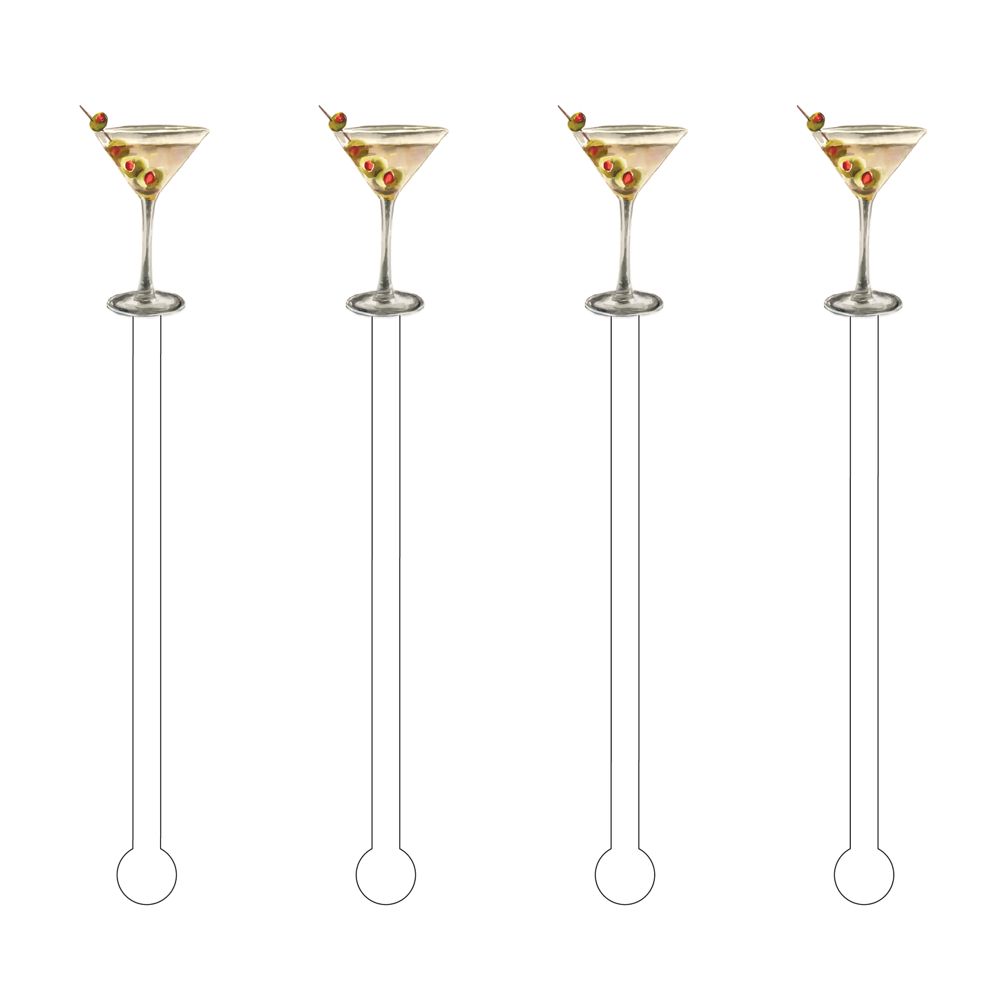 DIRTY MARTINI ACRYLIC STIR STICKS