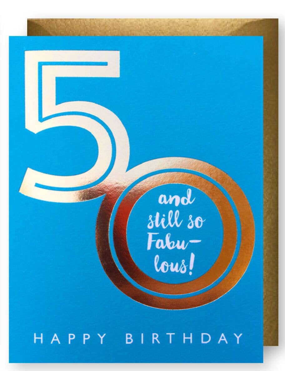 Fabulous 50 Birthday card