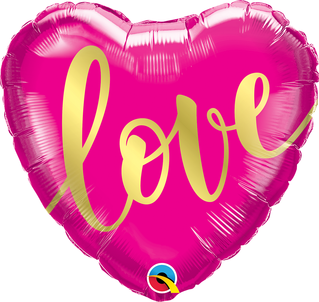 Pink, Love Gold Script Heart Shape Foil Balloon 18"