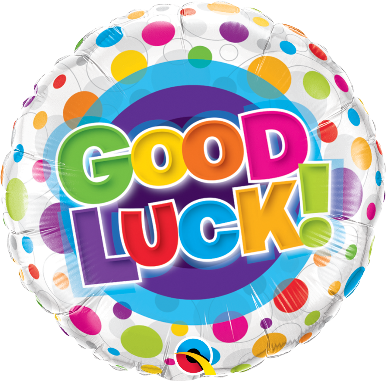 Good Luck Colorful Dots Mylar balloon 18"