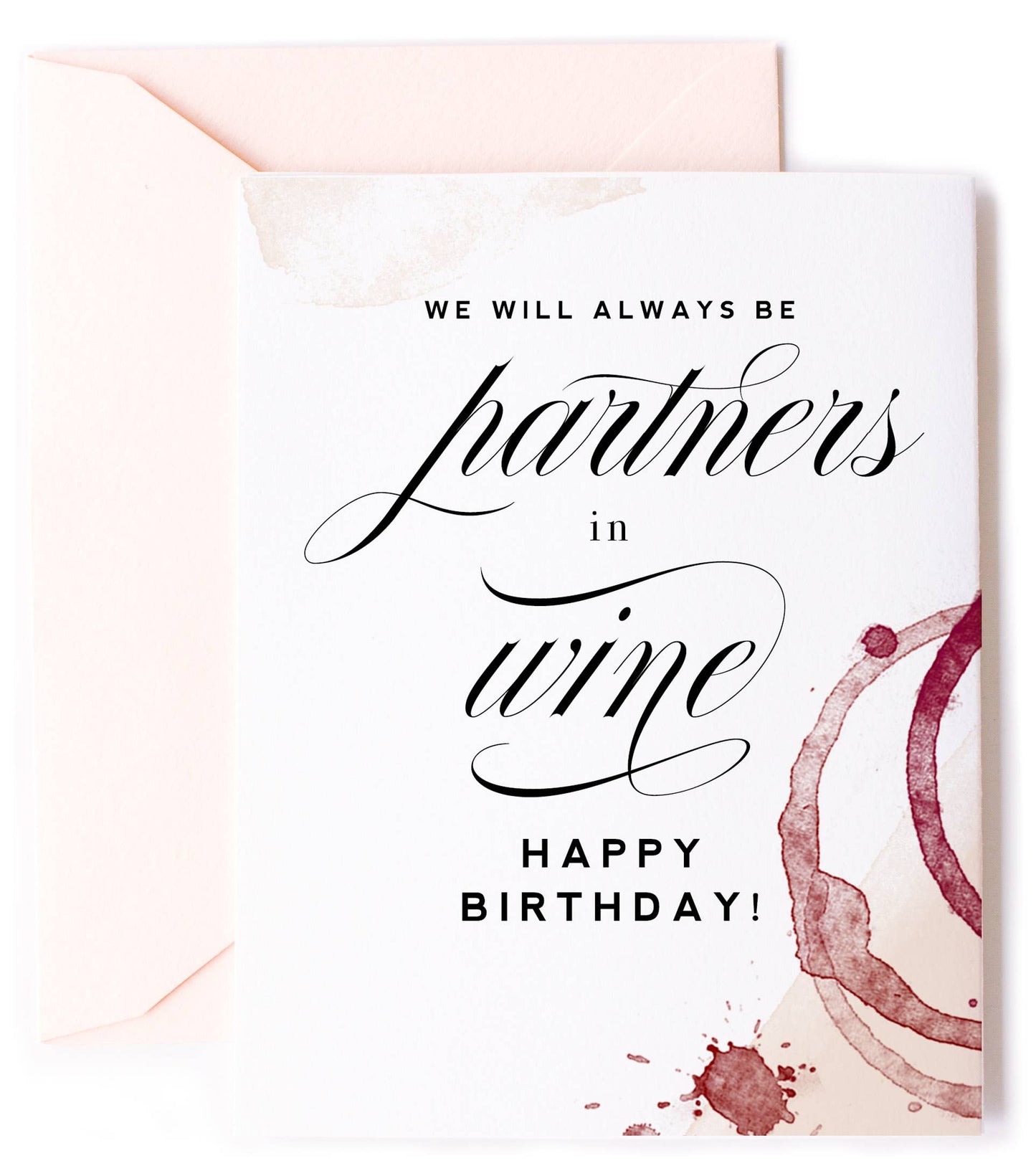 Partners in Wine Birthday Card