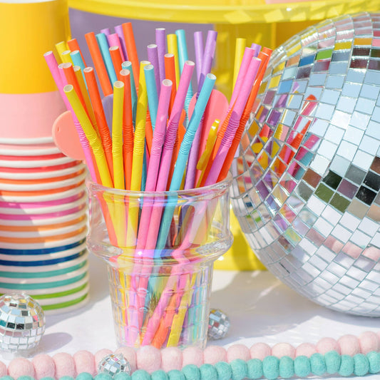 Multi-Color Set of Bendy Paper Straws