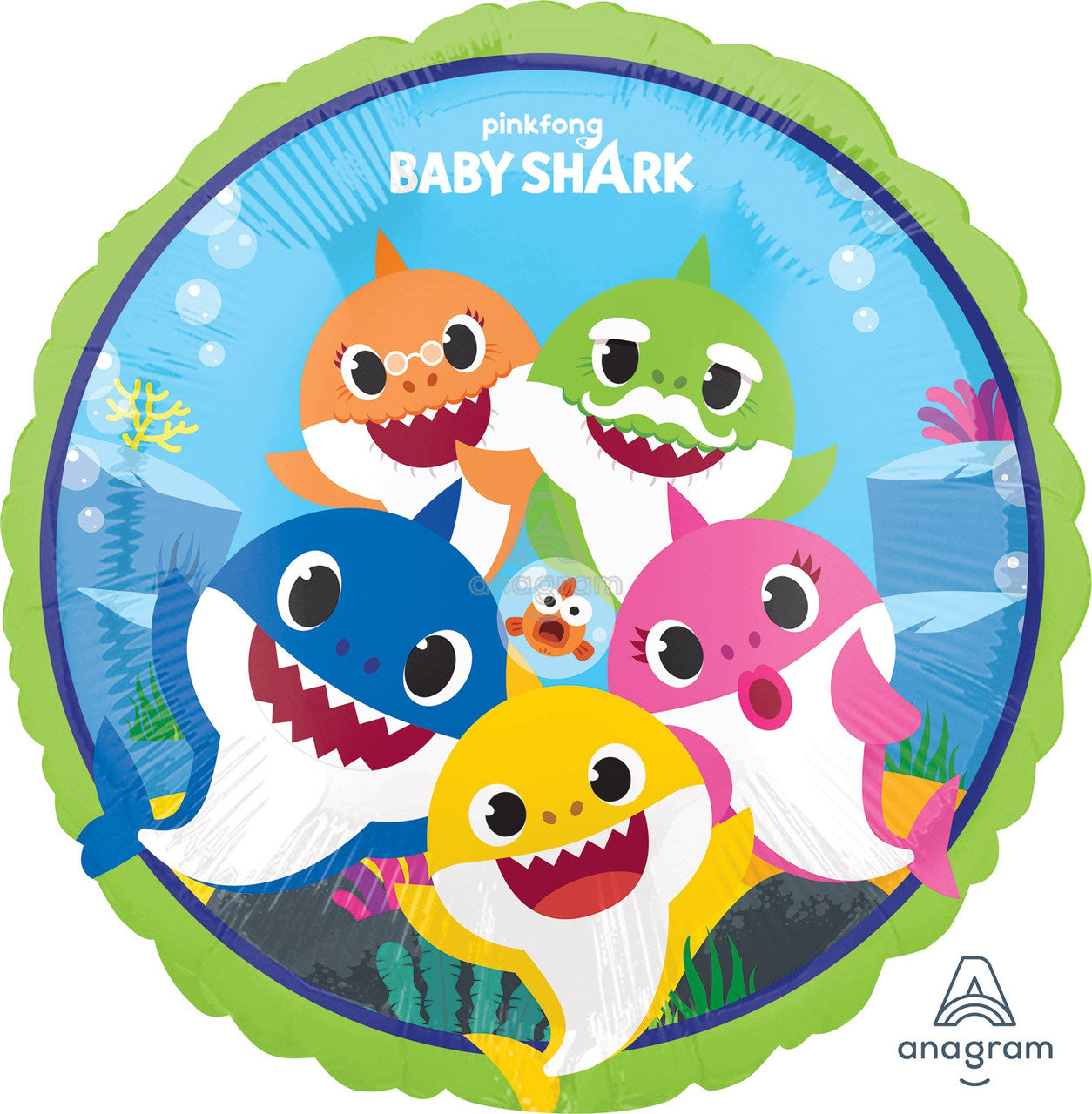 Baby Shark Mylar balloon 17" standard size
