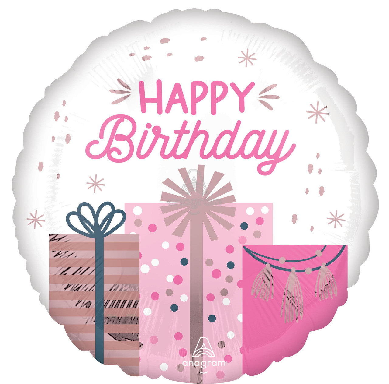 Happy Birthday Pastel Mylar balloon