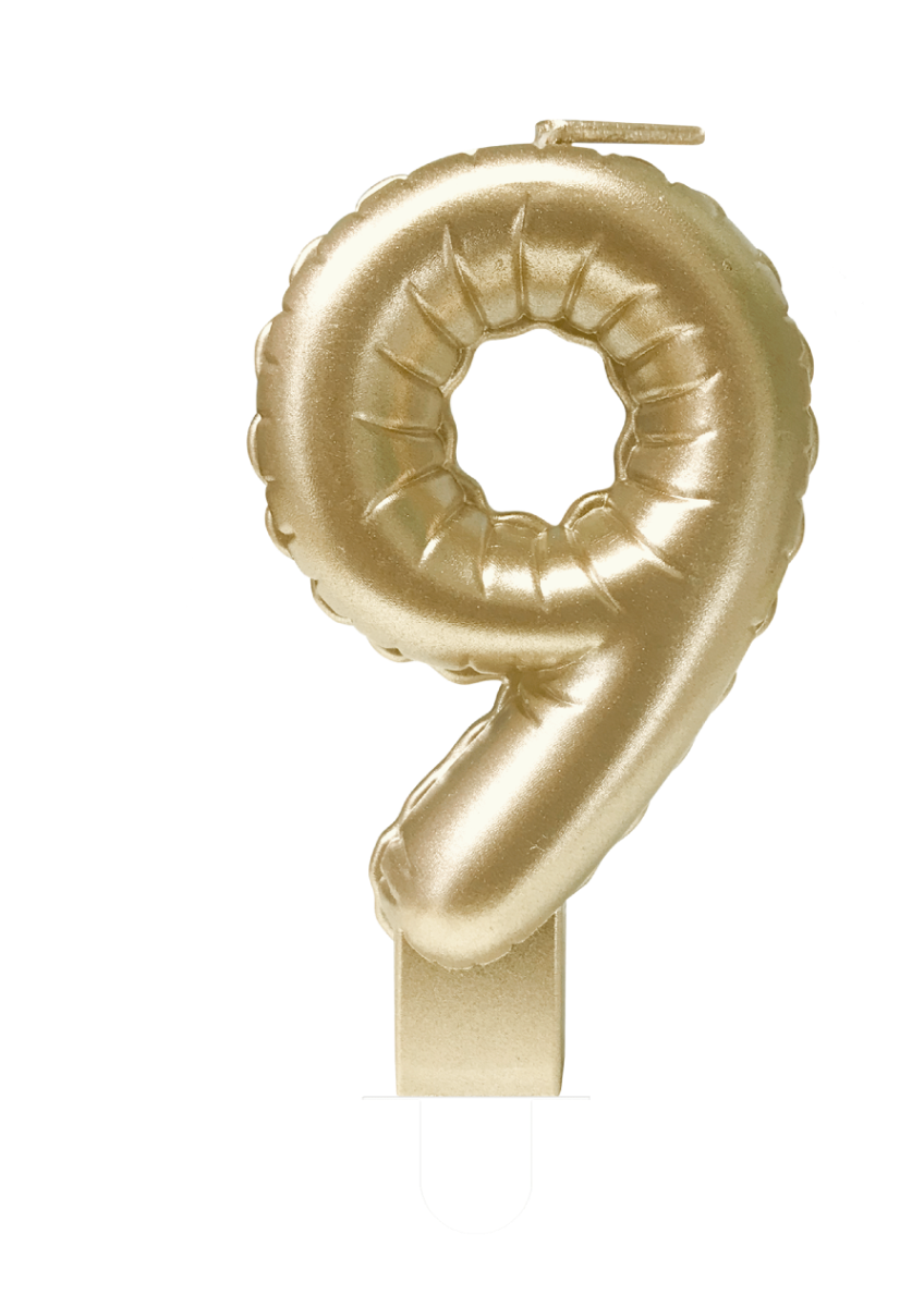 Balloon candle gold - 9