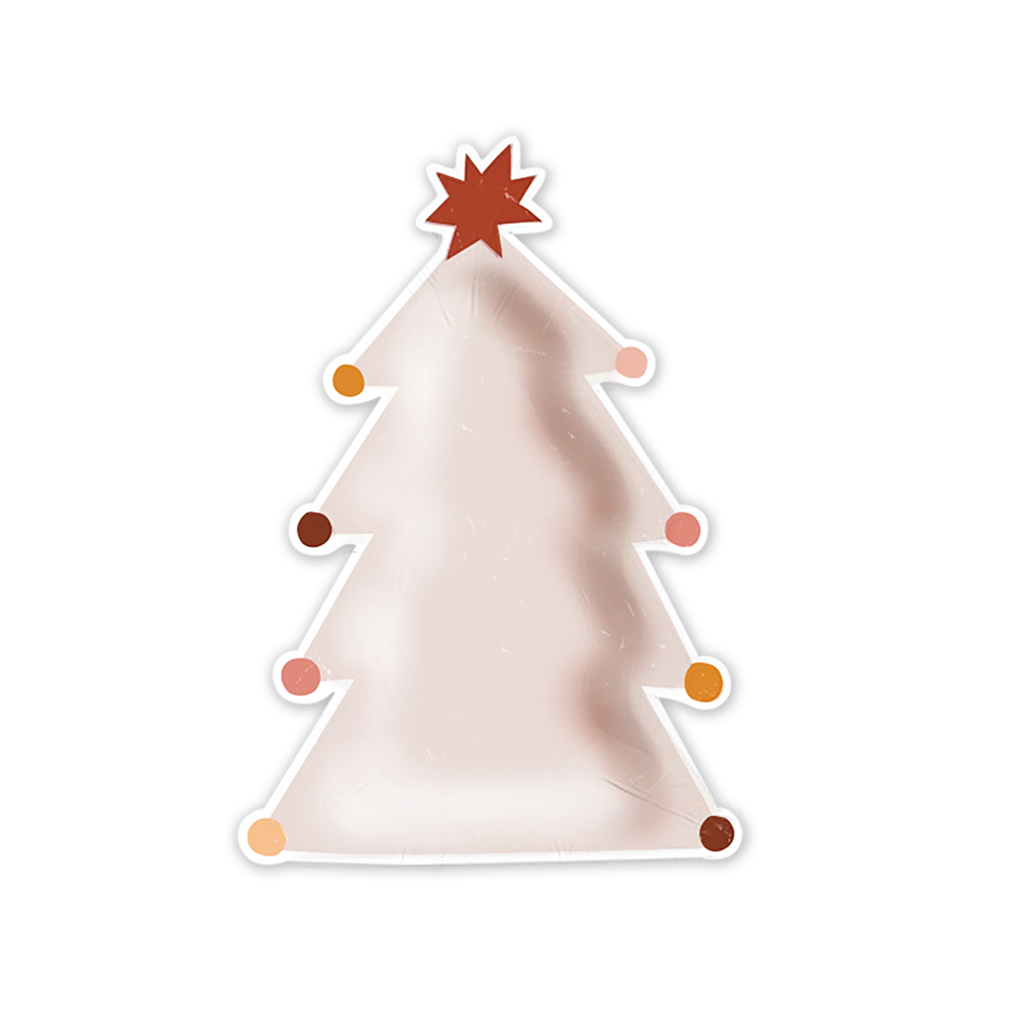 Boho Christmas Tree Shaped Holiday Plates (Set of 8)