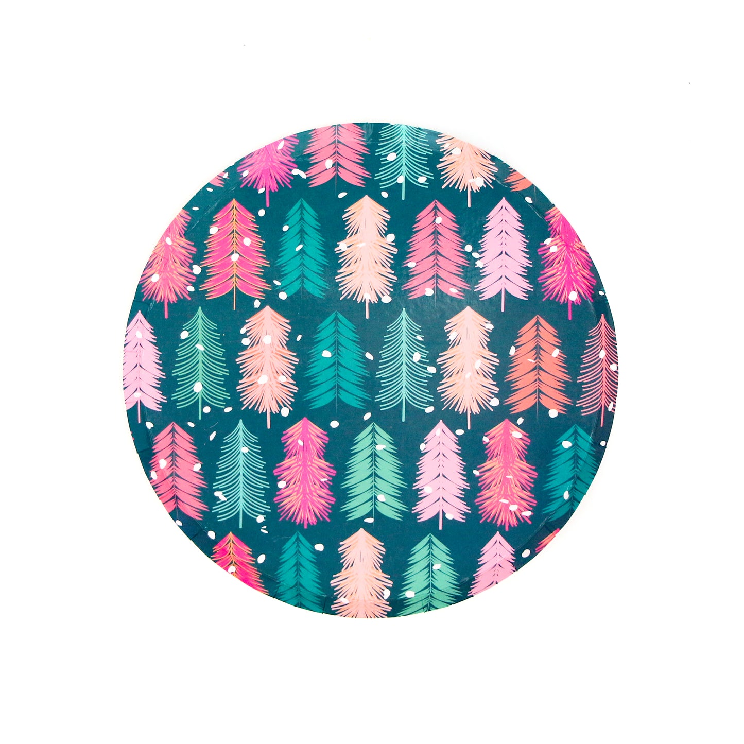 Blue Bottle Brush Tree Paper Holiday Plates