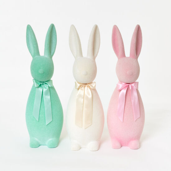 One Hundred 80 Degrees Large Flocked Bunny- 27" Tall