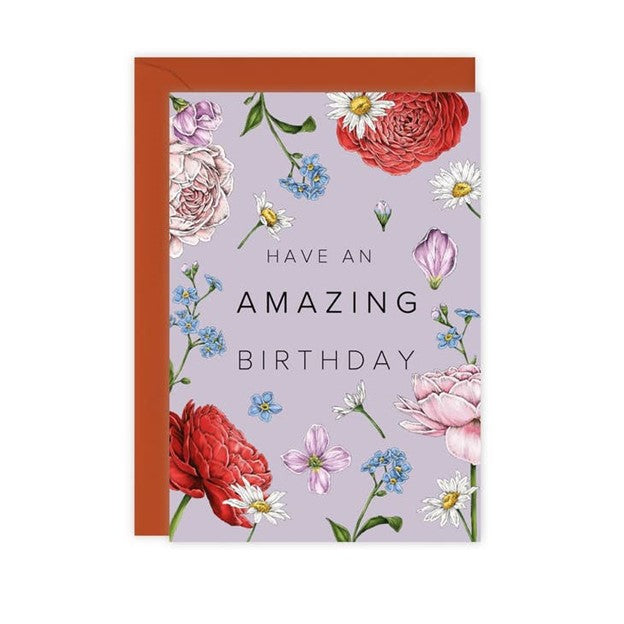 Champ de Fleur - Have an Amazing Birthday card