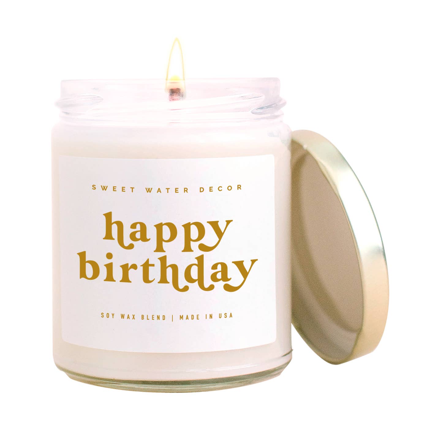 Happy Birthday Soy Candle - Clear Jar - 9 oz