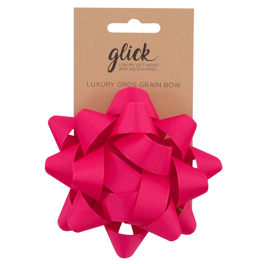 FABRIC BOW HOT PINK