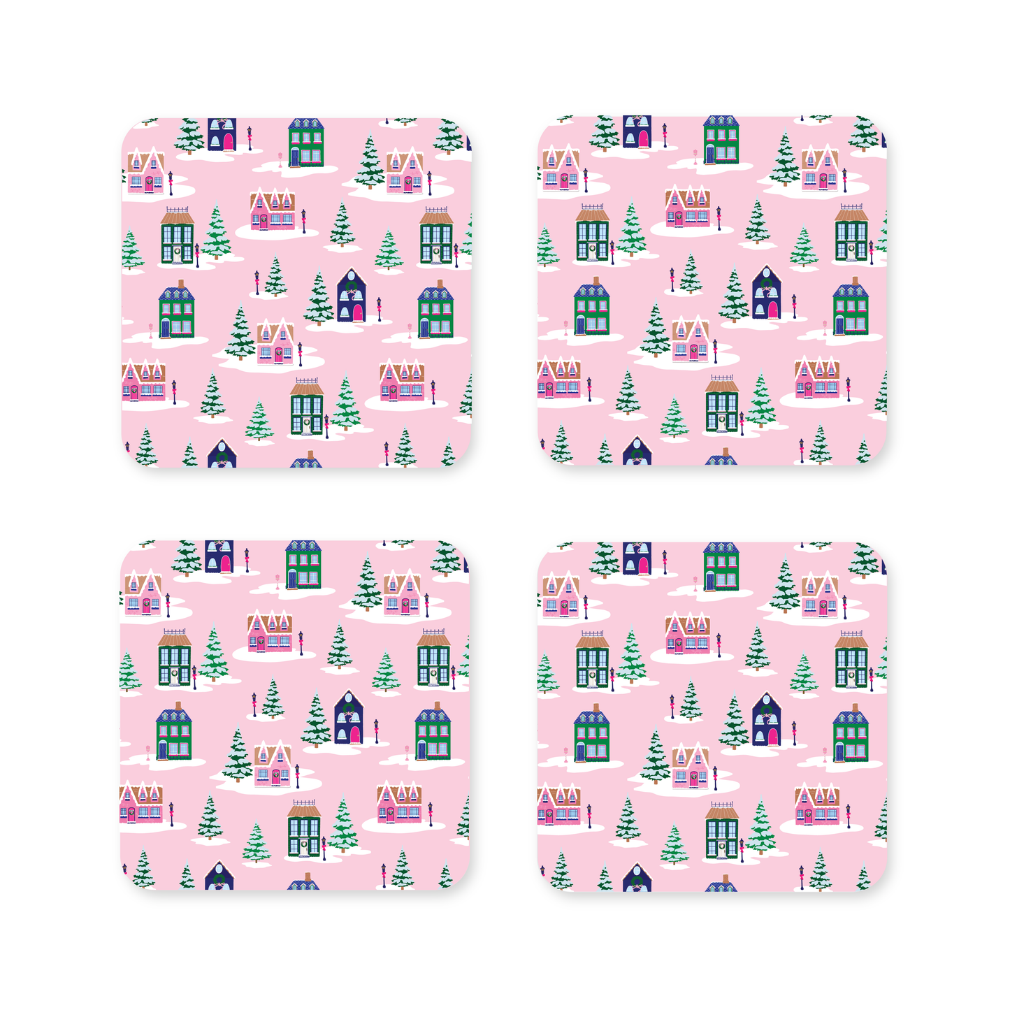 Christmas Village Coasters