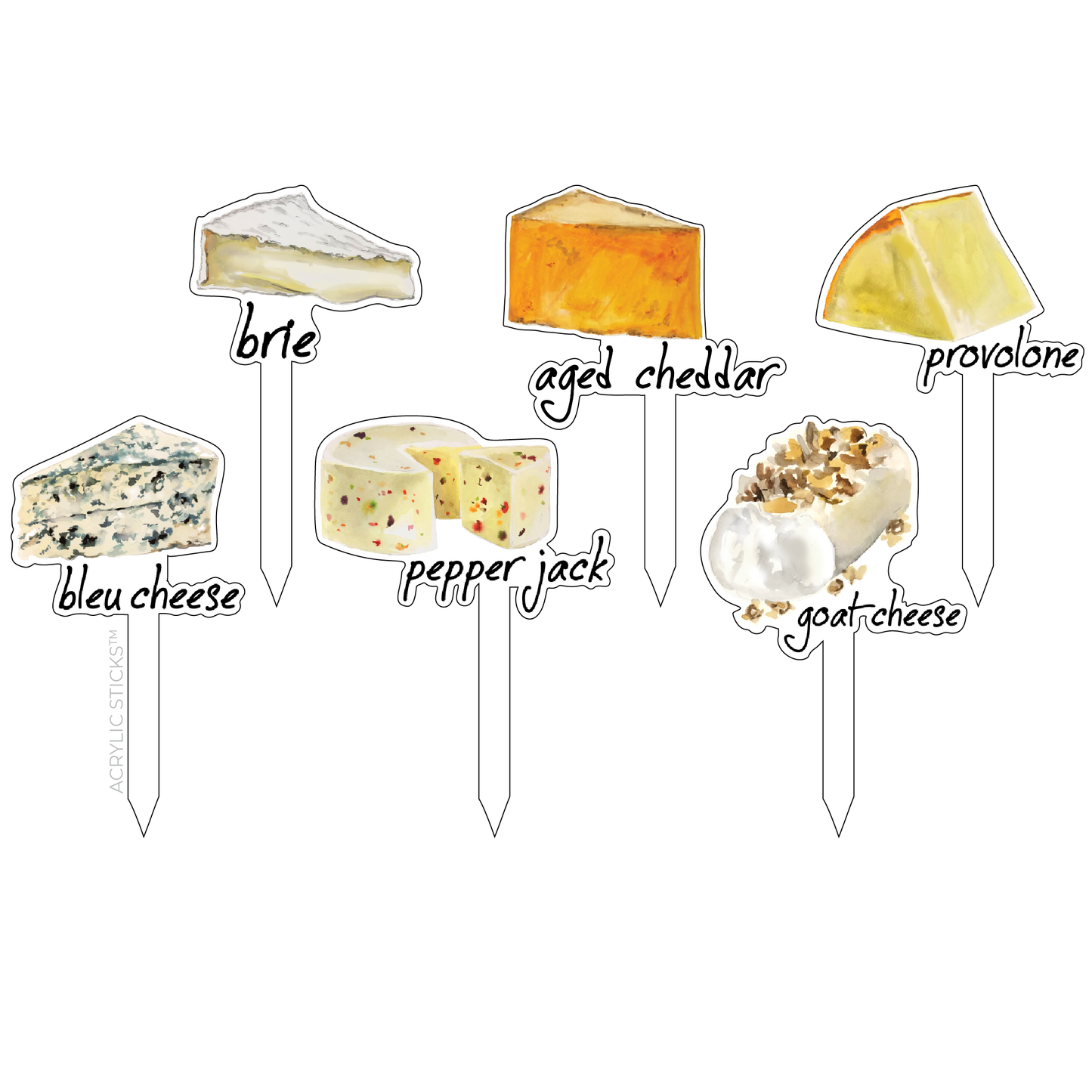 SAY CHEESE FROMAGE ACRYLIC STICKS COMBO