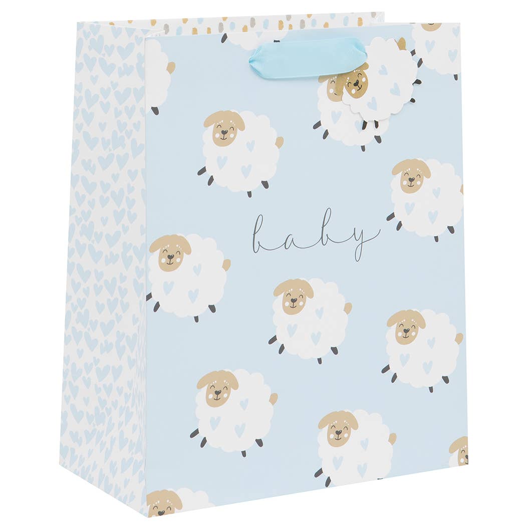 BABY GIFT BAG- LAMBS BLUE