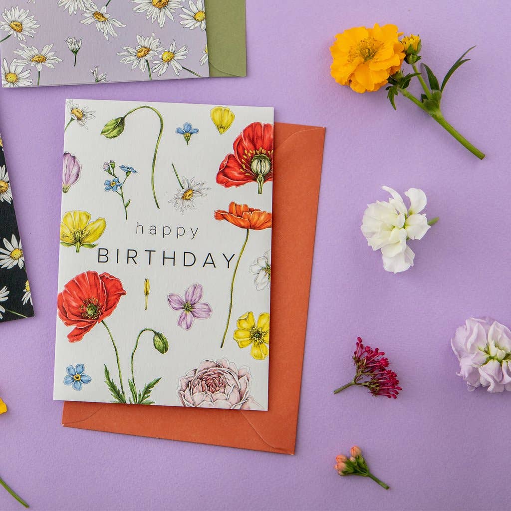 Champ de Fleur - Happy Birthday Card