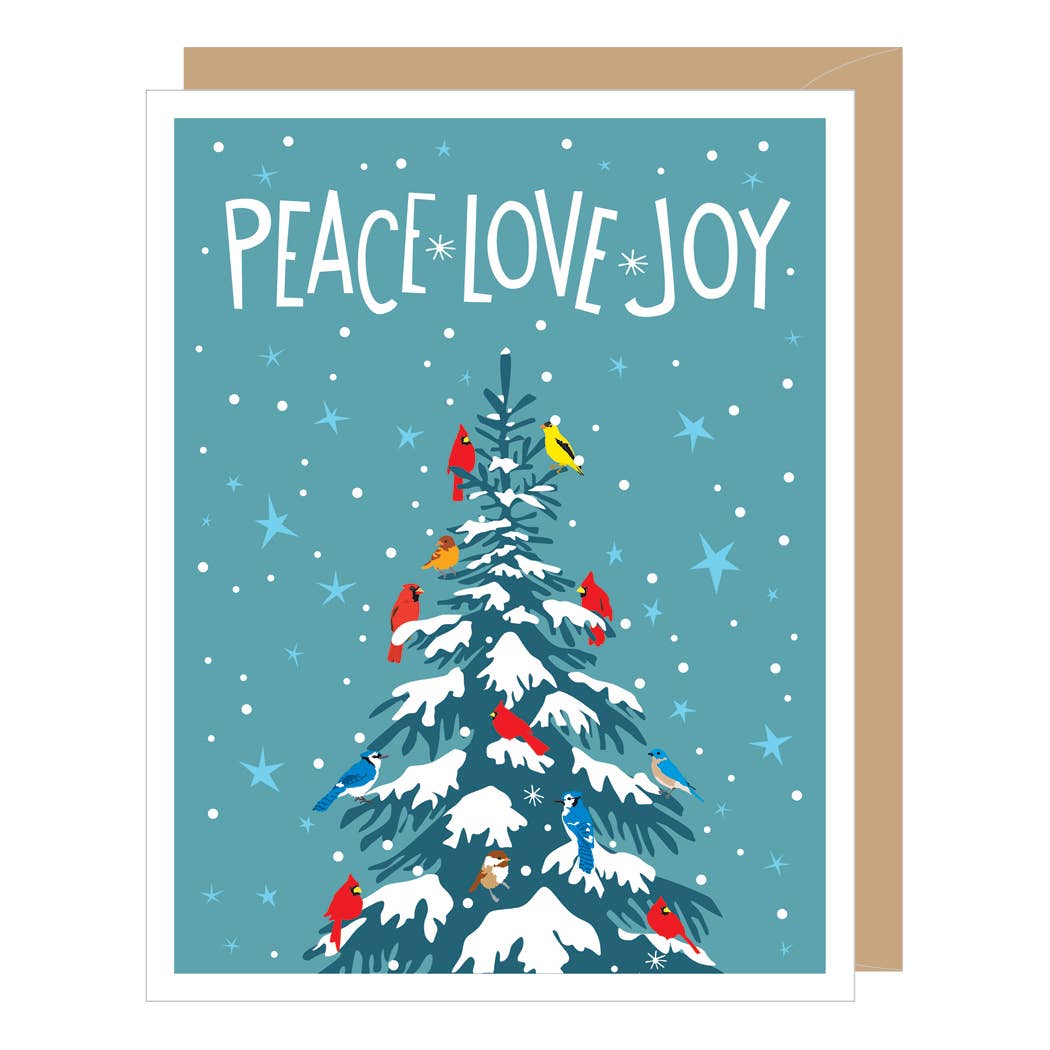 Peace Love Joy Christmas Card