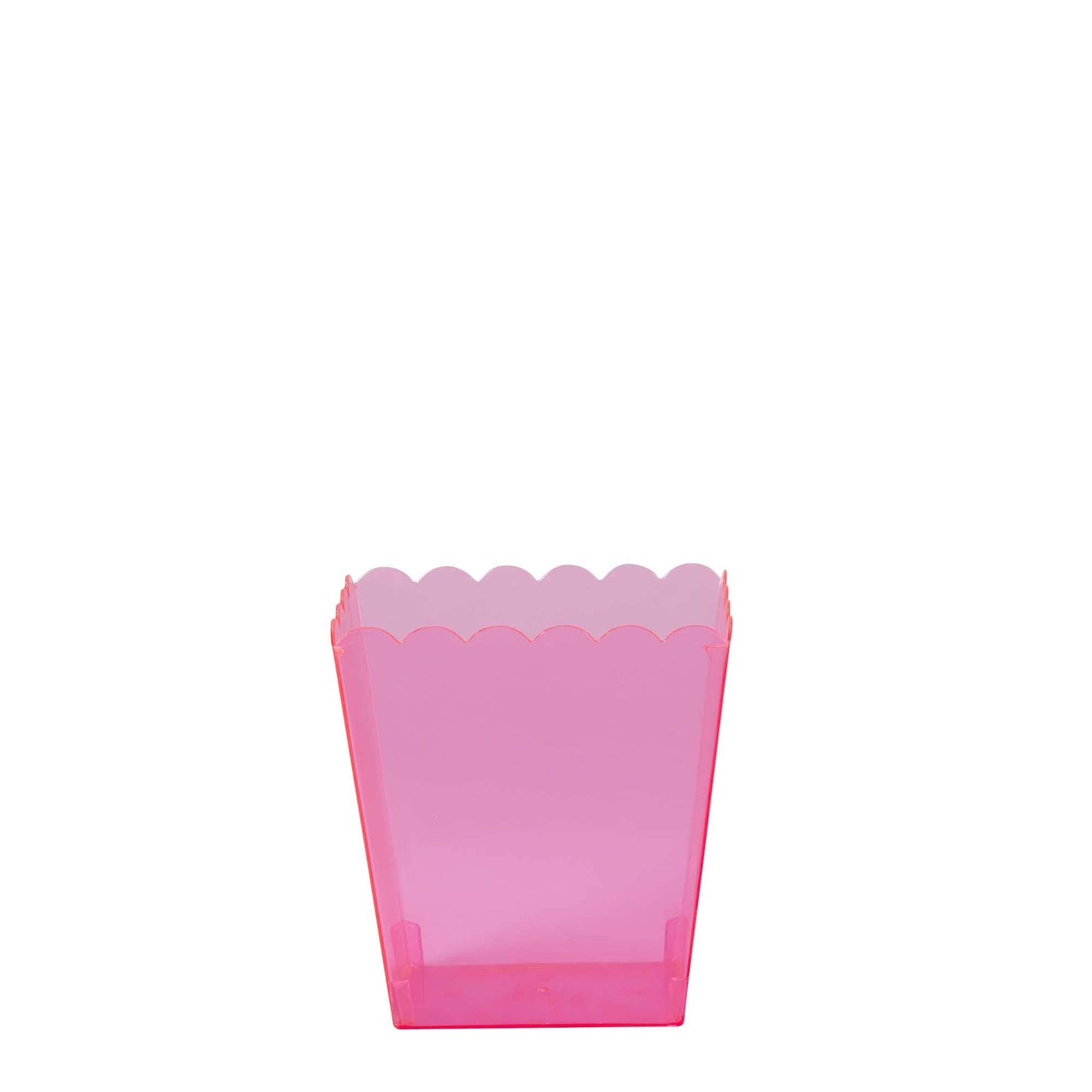 Plastic Scalloped Container 6" - Pink