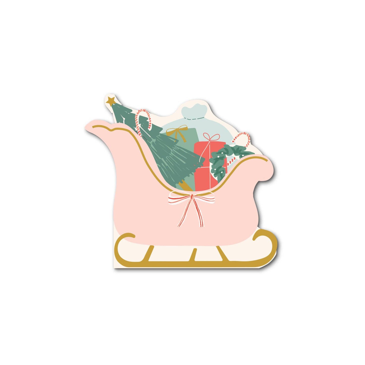 Village Christmas Sleigh Shaped Holiday Napkins