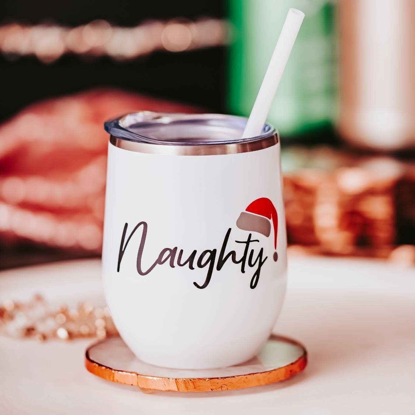 Naughty Christmas Wine Tumbler