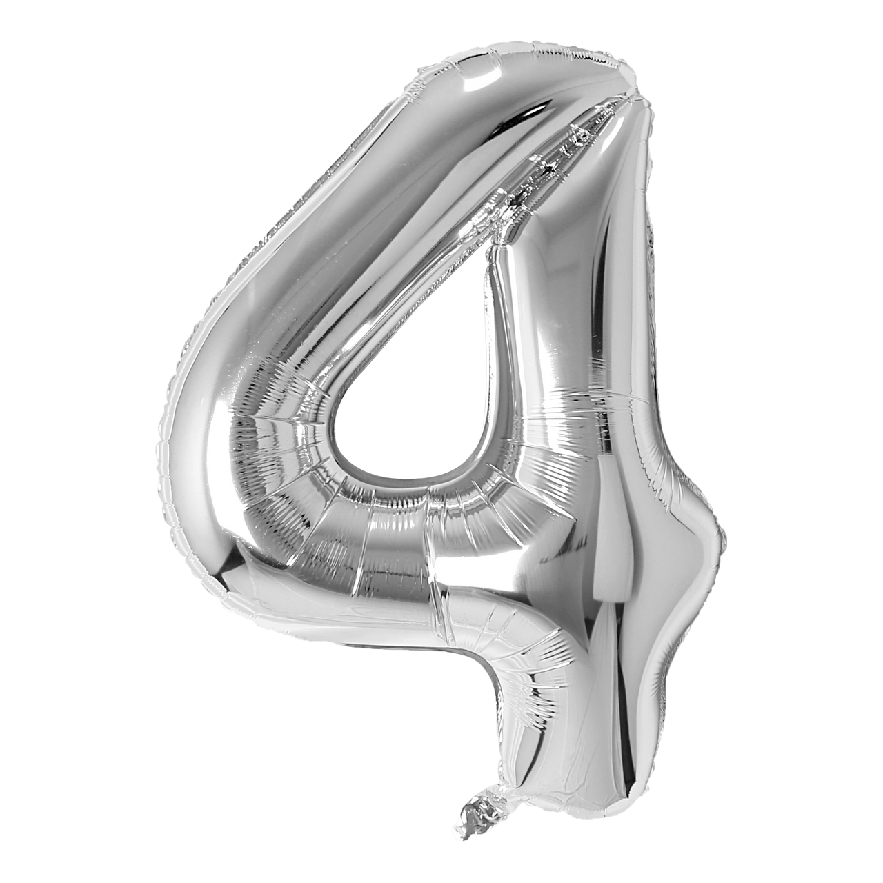 Silver Foil Number 4 balloon 34"
