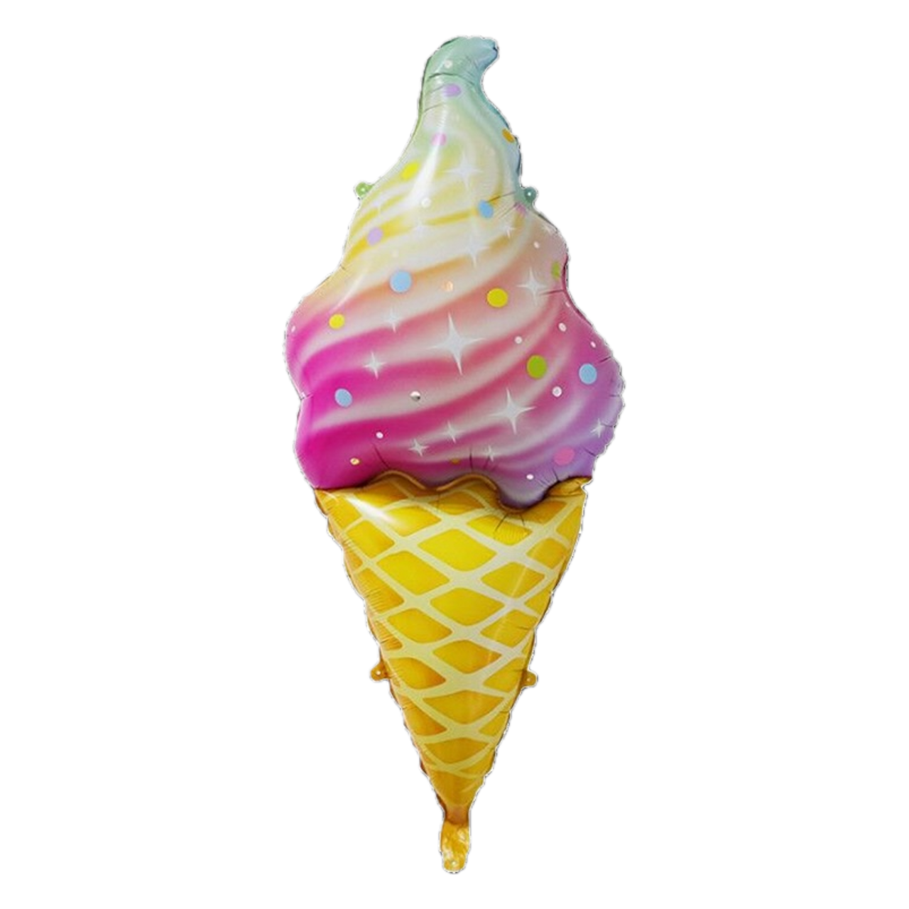 Food Ice Cream Cone Rainbow 37" Mylar Balloon