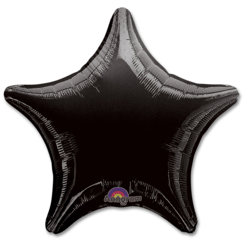 Star Shape Black Metallic Mylar Balloon