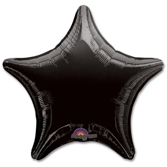 Star Shape Black Metallic Mylar Balloon