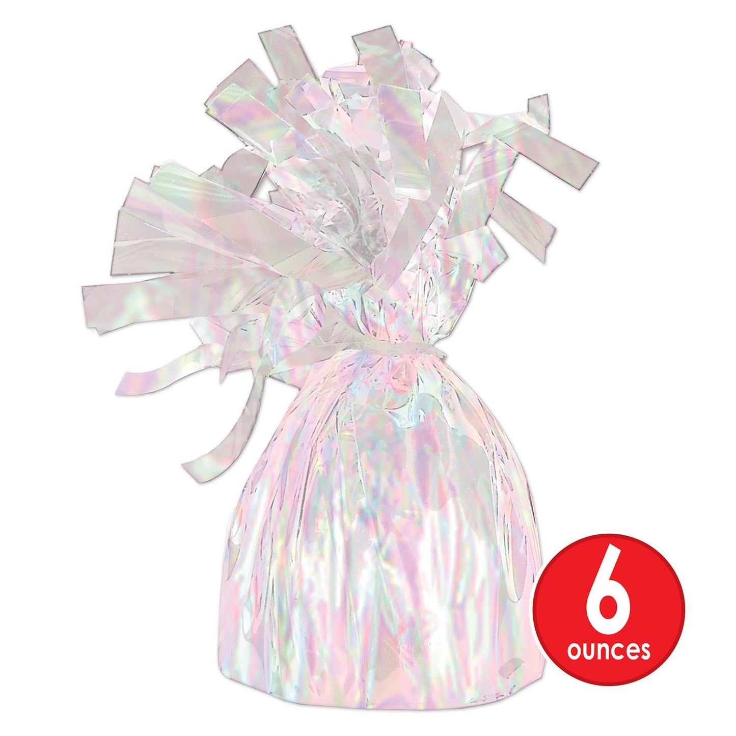 Metallic Wrapped Balloon Weight - iridescent, 6 oz
