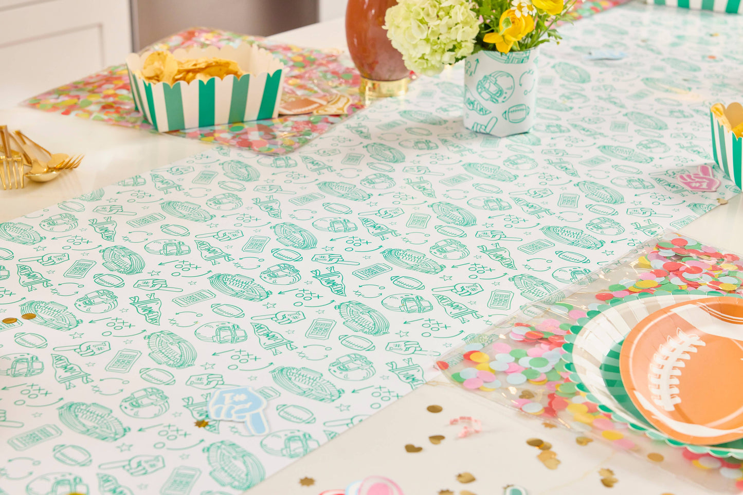 Game Day Goals Paper Table Runner