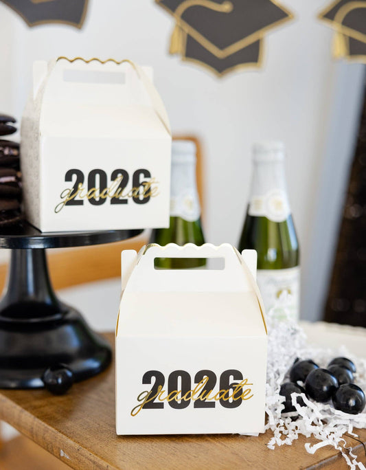 White 2026 Gable Treat Boxes (6 ct)