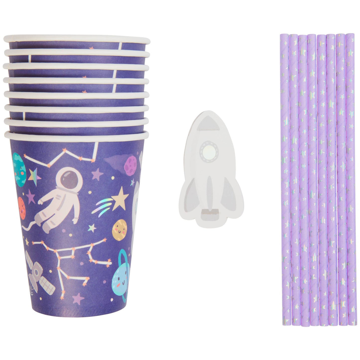 Out Of This World Cups Straws & Toppers