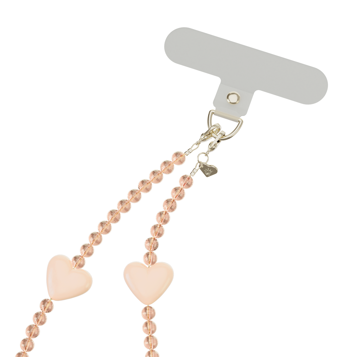 VELVET CAVIAR - Phone Charm Wristlet - Nude Heart