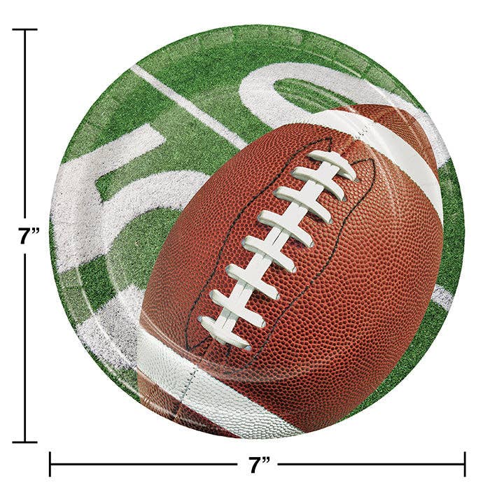 Bulk Party Decor - Football Party Paper Dessert Plates, 8/Pkg